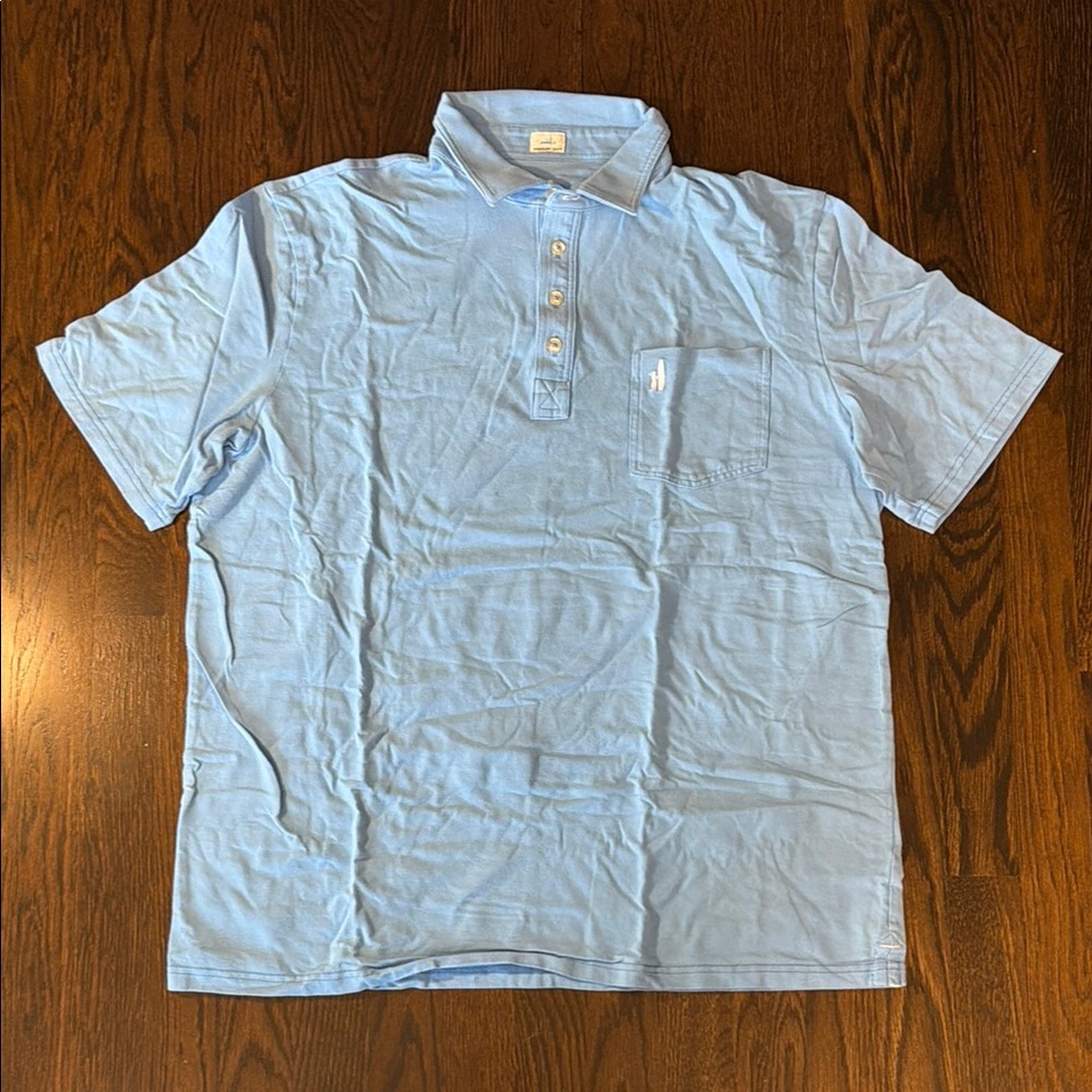 Johnnie-O Light Blue Polo Shirt with Pocket